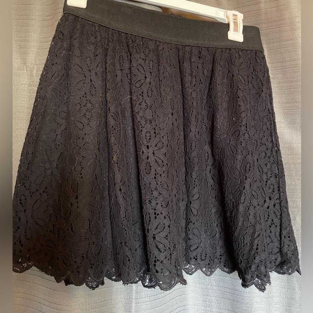 Takara black lace mini skirt